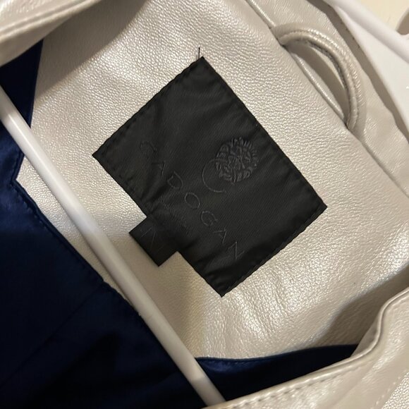 Cadogan off white lambskin moto jacket - Picture 5 of 6